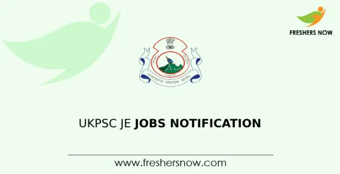 UKPSC JE Jobs Notification