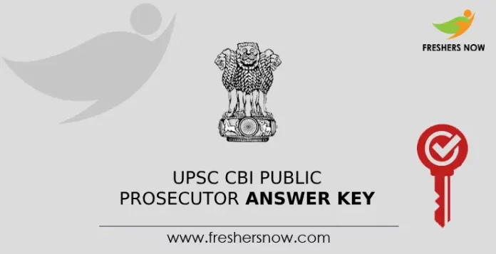 UPSC CBI Public Prosecutor answer Key