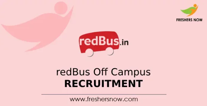 redBus Off Campus Recruitment