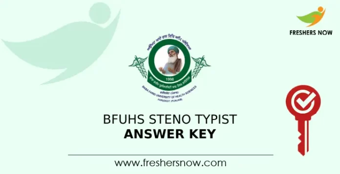 BFUHS Steno Typist Answer Key