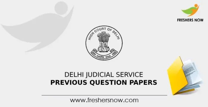 Delhi Judicial Service Previous Question Papers
