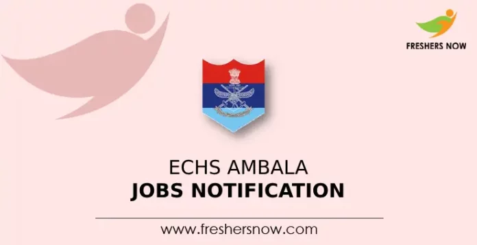 ECHS Ambala Jobs Notification