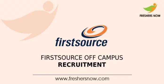Firstsource Off Campus Recruitment