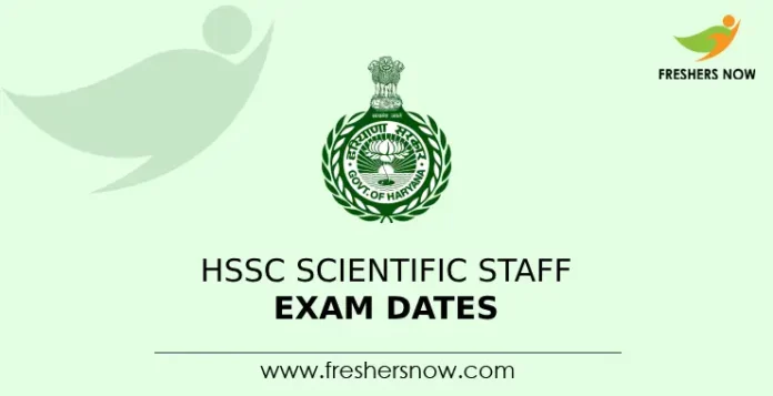 HSSC Scientific Staff Exam Dates