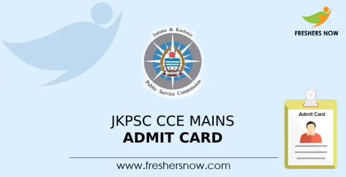 JKPSC CCE Mains Admit Card