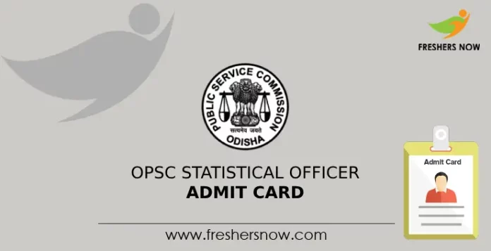 OPSC Statistical Officer Admit Card