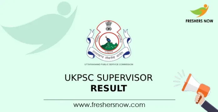 UKPSC Supervisor Result