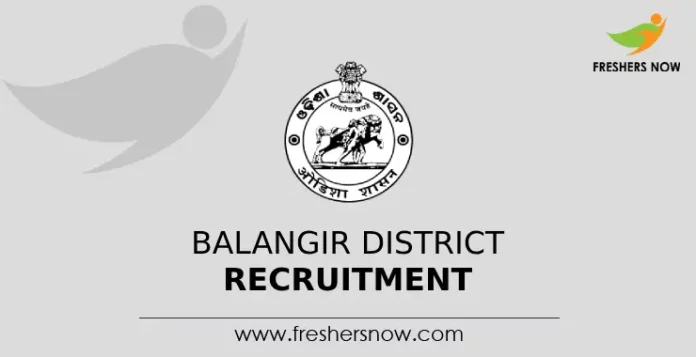 Balangir District Recruitment