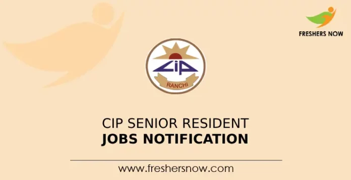 CIP Senior Resident Jobs Notification