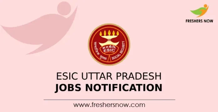 ESIC Uttar Pradesh Jobs Notification