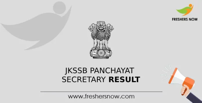 JKSSB Panchayat Secretary Result