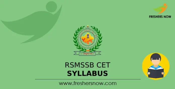 RSMSSB CET Syllabus