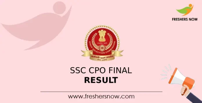 SSC CPO Final Result