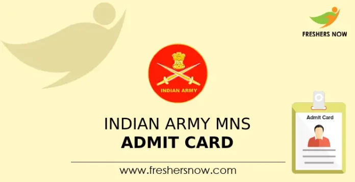 Indian Army MNS Admit Card