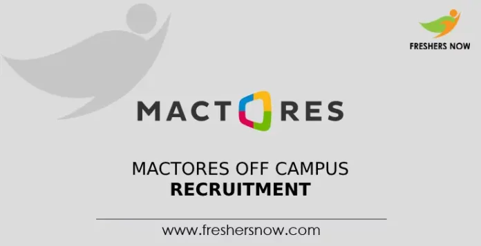 Mactores Off Campus Recruitment