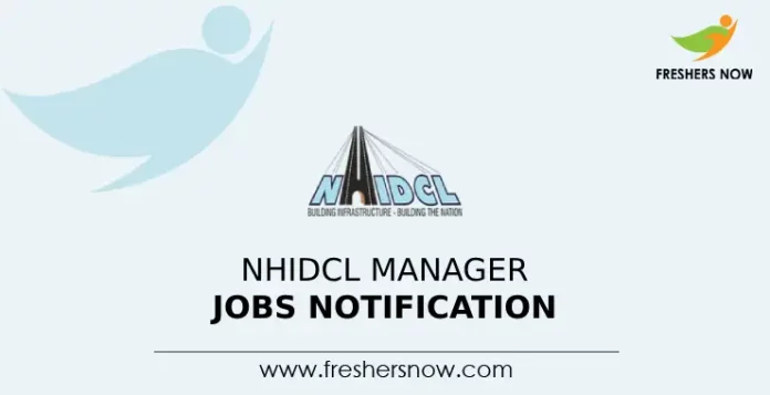 NHIDCL Manager Jobs Notification