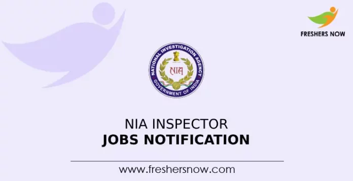 NIA Inspector Jobs Notification