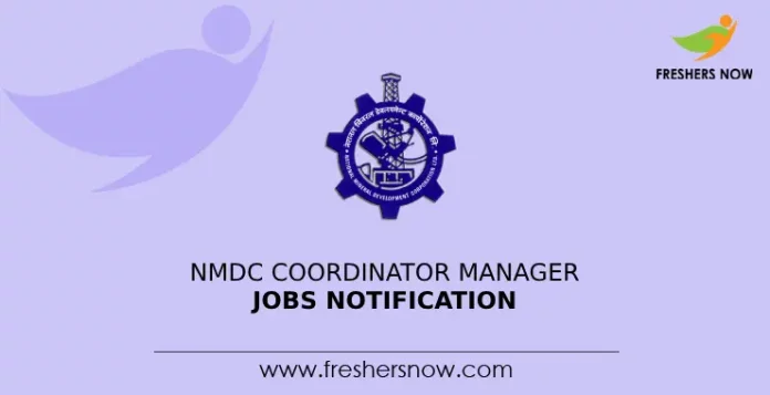 Nmdc coordinator manager jobs notification