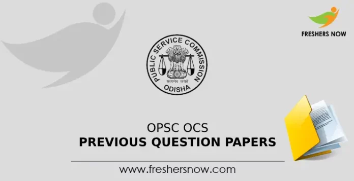 OPSC OCS Previous Question Papers