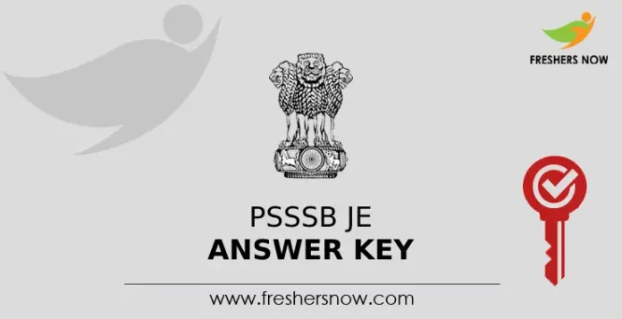 PSSSB JE Answer Key