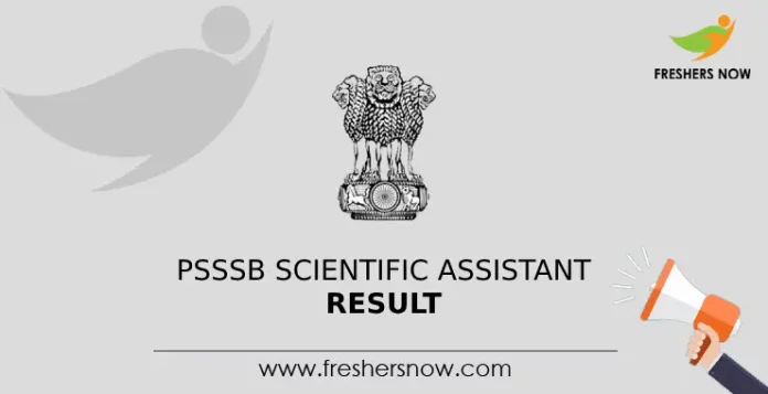 PSSSB Scientific Assistant Result