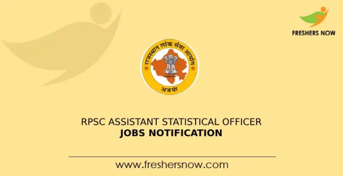 RPSC Assistant statistical officer Jobs notification