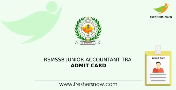 RSMSSB Junior Accountant TRA Admit Card