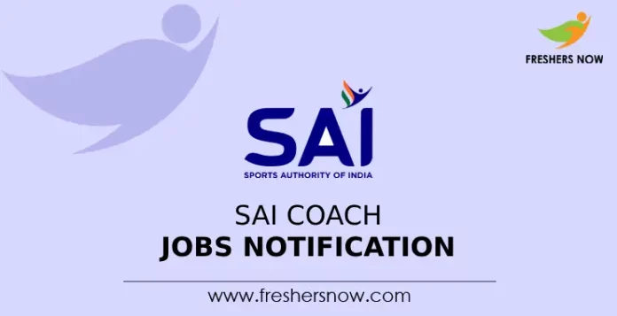 SAI Coach Jobs Notification