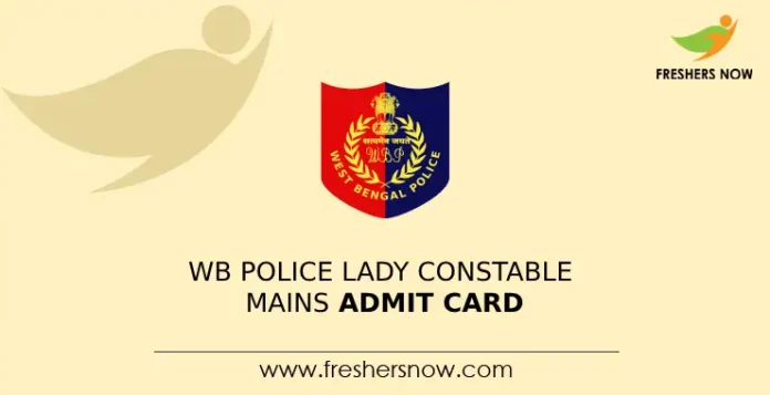 WB Police Lady Constable Mains Admit Card