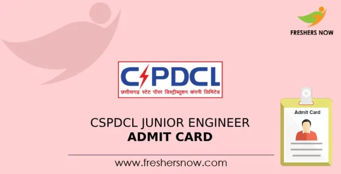 CSPDCL Junior Engineer Admit Card