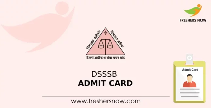 DSSSB Admit Card