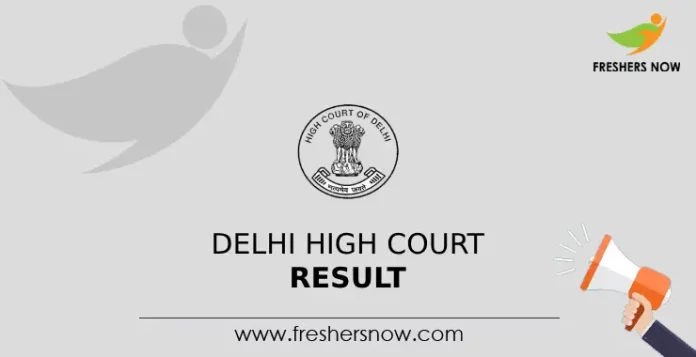 Delhi High Court Result
