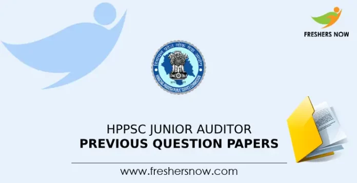 HPPSC Junior Auditor Previous Question Papers
