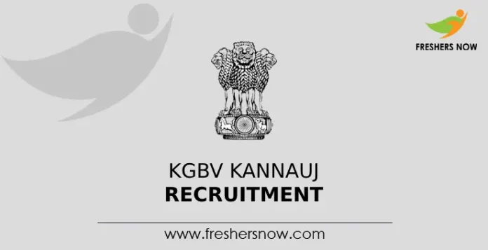 KGBV Kannauj Recruitment