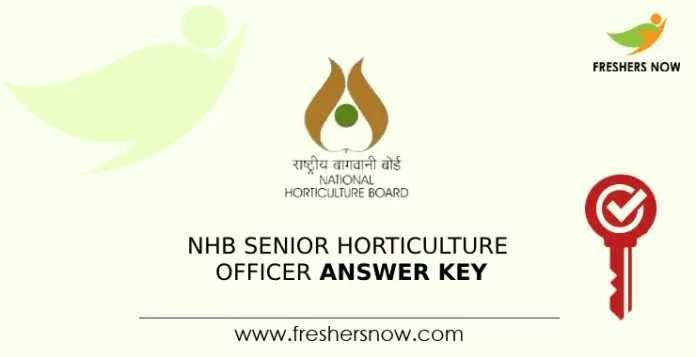 NHB Senior Horticulture Officer Answer Key