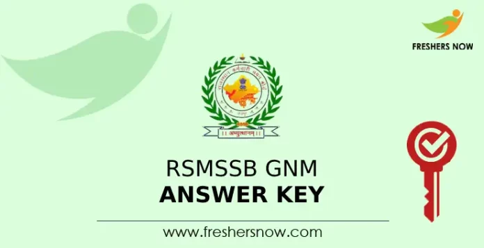 RSMSSB GNM Answer Key
