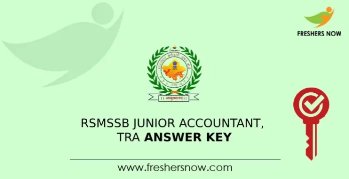 RSMSSB Junior Accountant, TRA Answer Key