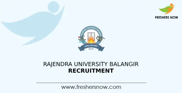 Rajendra University Balangir Recruitment