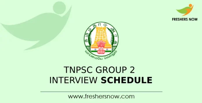 TNPSC Group 2 Interview Schedule