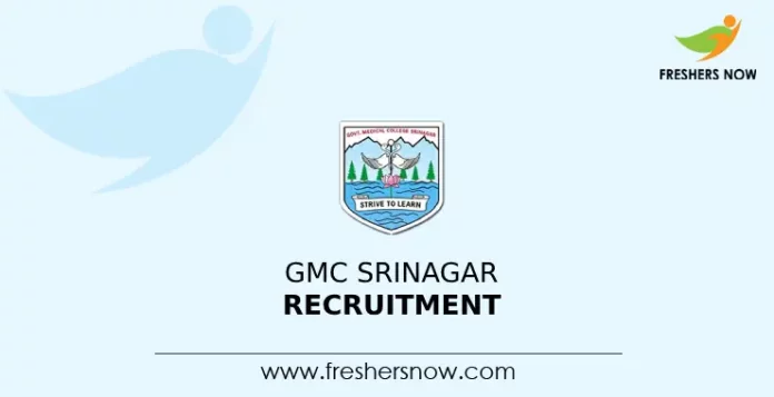 GMC Srinagar Recruitment