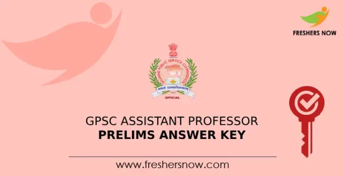 GPSC Assistant Professor Prelims Answer Key