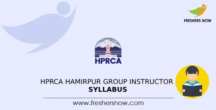 HPRCA Hamirpur Group Instructor Syllabus