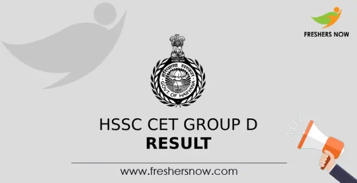 HSSC CET Group D Result