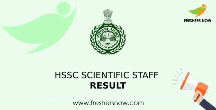 HSSC Scientific Staff Result