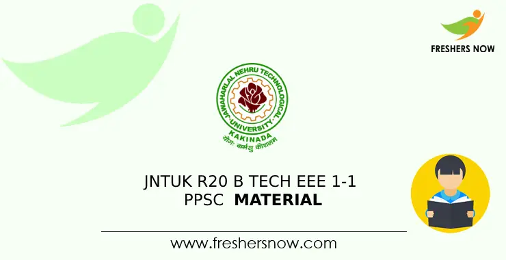 JNTUK R20 B Tech EEE 1 1 PPSC Material Notes PDF Download