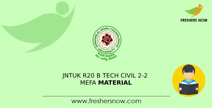 JNTUK R20 B Tech Civil 2-2 MEFA Material