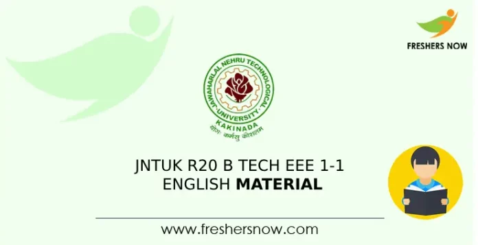 JNTUK R20 B Tech EEE 1-1 English Material