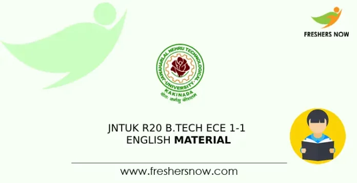 JNTUK R20 B.Tech ECE 1-1 English Material