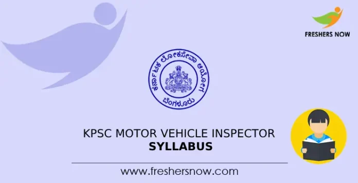 KPSC Motor Vehicle Inspector Syllabus