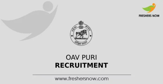 OAV Puri Recruitment